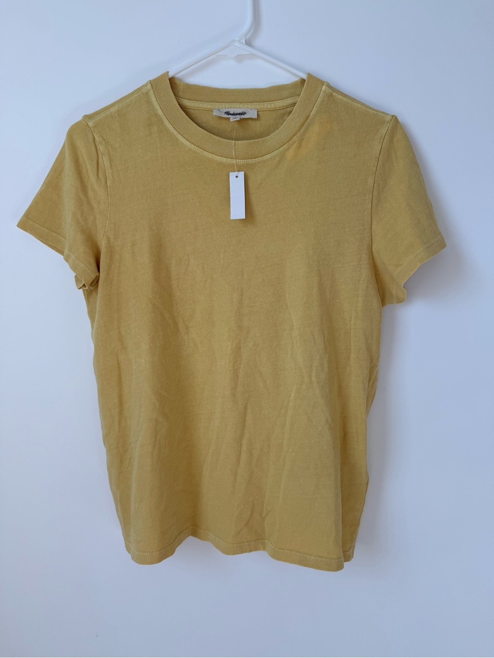 NWT Madewell Mustard Yellow Crewneck Tee size S